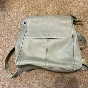 American leather company light green backpack